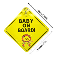 Baby On Board BABY IN CAR PVC Stickers Safety Reflective Tuning Cartoon Window Decals Automobiles Personalized Ornaments