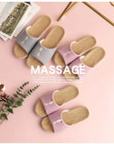 Breathable Cotton Flax Slippers For Women Men Indoor Shoes Anti-slip Light Weight Cute Cartoon Couples Home Floor Slides
