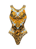 2026 Glamorous Multicolor Swimwear with Unique Pattern High-Cut Legs Perfect for Beach Wear Pool Parties Summer Getaway Vacation