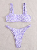 sexy micro bikini 2026 women orange leopard print push up padded thong swimsuit female cut out bathing suit swimwear biquini
