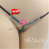 DEKA Elastic Crotchless High quality Real Pearl Thongs Women Low-Rise Hollow Sexy G-string Female Erotic Panties Underwear