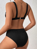 Sexy Bikinis 2025 Women Solid Swimsuit Women Padded Swimwear Female Beachwear Bathers Bathing Swimming Swim Suit