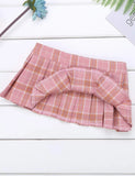 Sexy Plaid Pleated Mini Skirt Cosplay Outfit for Women Bodycon Clubwear Japanese Style Cute Ultra Short Lingerie Costume