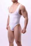 Solid Color Bodysuits Pure Desire Backless Deep V Suspenders Sleeveless Bodysuits Transparent Mesh Sexy Unisex Bodysuits B0IK