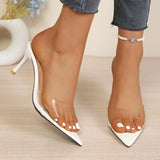 2026 New model  Trendy Sexy Heeled  Stiletto High Heel ClearSlides Woman  Transparent Shoes