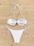 Shell Shaped Underwired Bra Cup Bikini Women Pearls Bikinis 2025 Female Swimwear Two Pieces Bikini Set Push Up Bathing Suit Swim