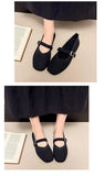 Women Flats Summer Trend Knitted Mary Jane Shoes for Woman Breathable Footwear Lightweight Casual Flat Shoes Zapatos De Mujer