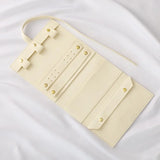 Portable Jewelry Case Roll Bag Foldable Travel Organizer Bags Earrings Rings Necklaces Brooches Storage Bag For Women Girls