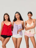 Women's Lolita Hot Sexy Short Pants High Rise Lace Tiered Ruffled Shorts Summer Lounge Bottoms Summer