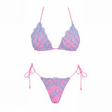 3Pc Lace Bikini With Cover Up 2026 New Swimwear Women Swimsuit Sexy Bikinis Female Swim Suit Beachwear Bathingsuit Micro biquini