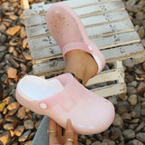 Jelly Color Platform Clogs Sandals Women 2026 Summer Thick Bottom Non Slip Beach Sandles Woman Breathable Slip On Garden Shoes