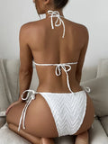 Sexy Wave Wrinkled Halter Brazilian Bikini Female Swimsuit Women Swimwear Two-pieces Bikini set Bather Bathing Suit Swim Lady