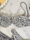 3 Pieces Leopard Push Up Bikini 2026 Women & Skirt V-Wire Swimsuit Sexy Swimwear Female Bathers Bathing Swimming Swim Suit