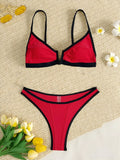 sexy patchwork mini bikinis sets two pieces swimsuit thong swimsuit Swimwear Biquini conjunto de bikini tankini beachwear
