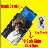 J-Jack Champion American Actor For ID Clips Credit Bank Bag Bus Meal Card Holder Cover Pocket Decoration Keychain