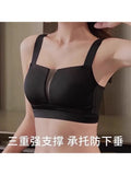 MOYISU Minimizer Bras for DD+ Cups - Wireless Plus Size Anti-Sag Adjustable Bralette Seamless Support CA Sizing Large Bust Women