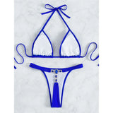 XS - L Rhinestone Extreme Mini Micro Thong Bikini Women Swimwear Female Swimsuit Two-pieces Bikini Set Bather Bathing Suit V3384