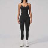 Summer Seamless Yoga Sets Women Outdoor Slimming Sports Tank Top High Waist Hip Lifting Leggings Gym Fitness Suits Tracksuit