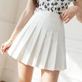 White Women Pleated Skirts Summer High Waist Zipper Girls Dancing JK Mini Skirts Black Fashion Student A Line Faldas 2024