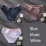 3Pcs/set Women Printing Floral Panties Low-Rise Cotton Briefs Female Comfortable Underwear Female Soft Panties Lingerie M-2XL