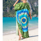 2026 New Colorful Kaftan Tunic Beach Dress Beach Wear Beachwear Beach Cover Up Cover-upsLoose Maxi Dress Female Women V4428