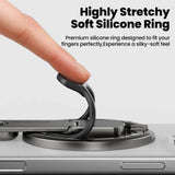 Double-sided Magnetic Phone Holder Rotating Desk Mobile Phone Stand For iPhone 17 16 MagSafe MultiFunction Finger Ring Bracket