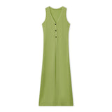 Fall Summer Knit Vest Women Elegant Sleeveless Button Vest Solid Summer Long Cardigans Tops for Casual Daily