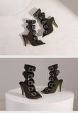 10cm Ultra High with Open Toe Multiple Buckle Strap Belt Sexy Club High Heels Summer Shoes Gladiator Cool Boots Sandals Women