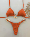 Sexy Halter Micro Bikini 2025 Women Swimsuit Solid Swimwear Thong Bikinis Set Brazilian Beach Wear Bathing Suit Biquini Female