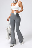 Seamless High-Waisted Flare Pants Autumn Winter Women Trousers Yoga Clothes Stretchy GYM Flare Leg Tummy Control Slim-Fit Pants