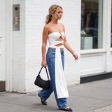 Women's Stylish Hollow Out Sleeveless Vest Summer Solid Color Strapless Tube Tops for Party Date Night Wear