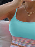 2026 Contrast Trim High Waist Bikini Sexy Swimsuit Women Solid Strape Swimwear Female Padded Bathing Suit Swimming Beachwear