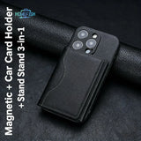 Mag Safe Card Holder PU Leather Magnetic Trifold Wallet