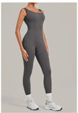 Summer Tight Yoga Jumpsuit Women Hollow Out Exposed Back Fitness Clothing Outwear Gym Running Workout Sports One Piece Suits