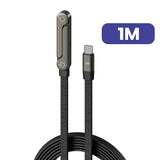 2 in 1 PD240W/65W Type C To Type C Fast Charging Foldable Bracket Cable USB C To USB C Built-in Desktop Holder Wire For iPhone17