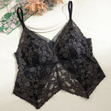 Summer French Lace Halter Bra Set Pure Sensual Beachwear Lightweight Mesh Bralette Backless Wirefree Comfort AU MOYISU Sexy Bra