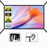 60-150 inch wall mounted foldable projection screen, projector specific soft screen, home theater - extended version