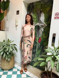 New Summer Two Piece Sets Swimwear Split Sports Skirt-Style Fashion Print Swimsuit Womens Swimming Thin Bathing Suit Bikini Set