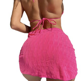 Fashionable Multi-Color Bikini Swimsuit Set Sexy Three-Piece Women's Swimwear Trendy Beachwear By Mingshi Quality Chinese Brand