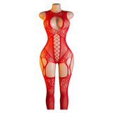 Ultra Hot Crotchless Lingerie Open Bra Erotic Costumes Transparent BodySuits Adults Hanging Neck Bodystockings Fishnet Underwear