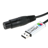 Lixada USB Lighting Console USB to DMX Interface Adapter LED DMX512 Computer PC Stage Lighting Controller Dimmer