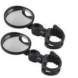 2pcs Adjustable Rotate Bicycle Auxiliary Rearview Mirror Handlebar Mount Wide-Angle Convex Cycling Rear View Mirrors Accessories