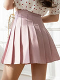 White Women Pleated Skirts Summer High Waist Zipper Girls Dancing JK Mini Skirts Black Fashion Student A Line Faldas 2024