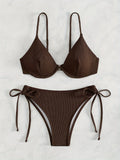 ZTVitality Solid Underwire Sexy Bikini 2025 New Arrival Biquini Padded Push Up Bandage Swimsuit Women Swimwear Summer Beachwear