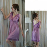 Sexy Nightgowns Women's Silk Lace Clothes for Sleepwear Pajamas Nightwear Hot Romantic New Woman Summer Sleep Offer Top Dress