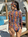2026 New One Piece Printed Swimsuit Bikini Long Sleeved Swimsuit Bikini Set High Waist Bikinis Swimwear Beach Swimsuit Swimwear