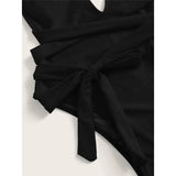 Sexy Wrap Around Bandage Women Swimwear One Piece Swimsuit Female Bather Deep V Neck Bathing Suit Swim Backless Monokini V1639C