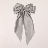 Women Girl Large Bow Hairpin Korean Headbands for Women Big Bowknot Barrettes Wedding Solid Color Ponytail Clip Hair Accessories