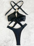 2026 Sexy Halter Tummy Cut Out Monokini Women Thong Swimwear One Piece Swimsuit Female High Leg Cut Bathing Suit Swim Bodysuit