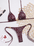 Halter Strappy Micro Thong Bikini Women Swimwear Female Swimsuit Two-pieces Bikini Set High Leg Cut Bather Bathing Suit Swim